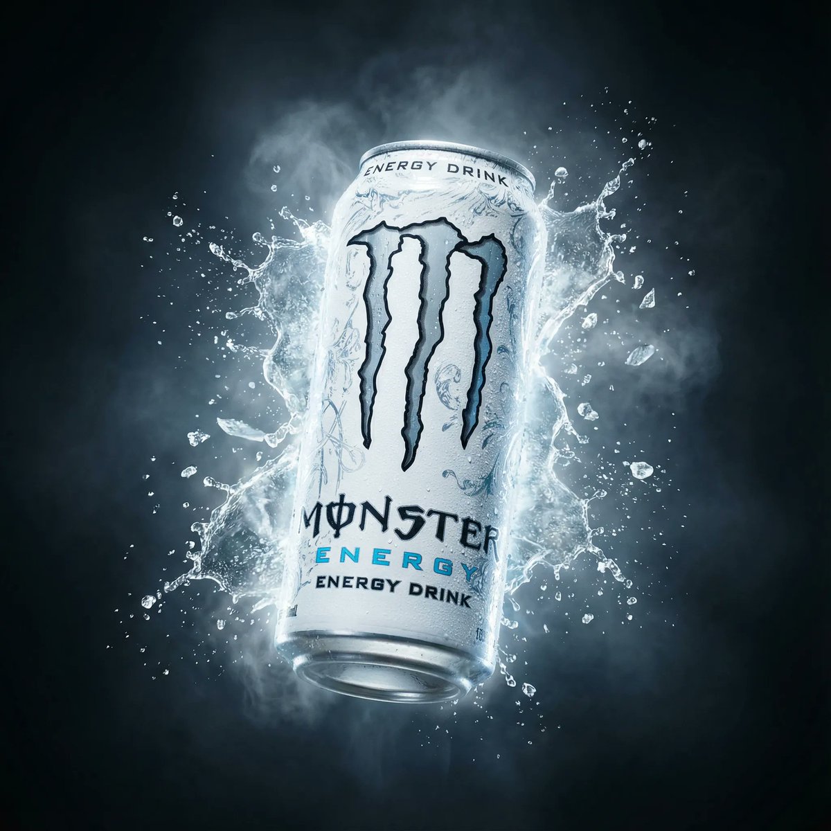 Hyper-Realistic Monster Energy Product Ad AI image template preview