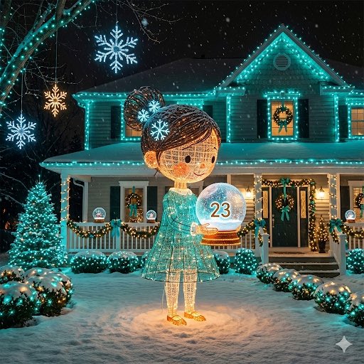 Image-to-Outdoor Christmas Decor Prompt AI image template preview