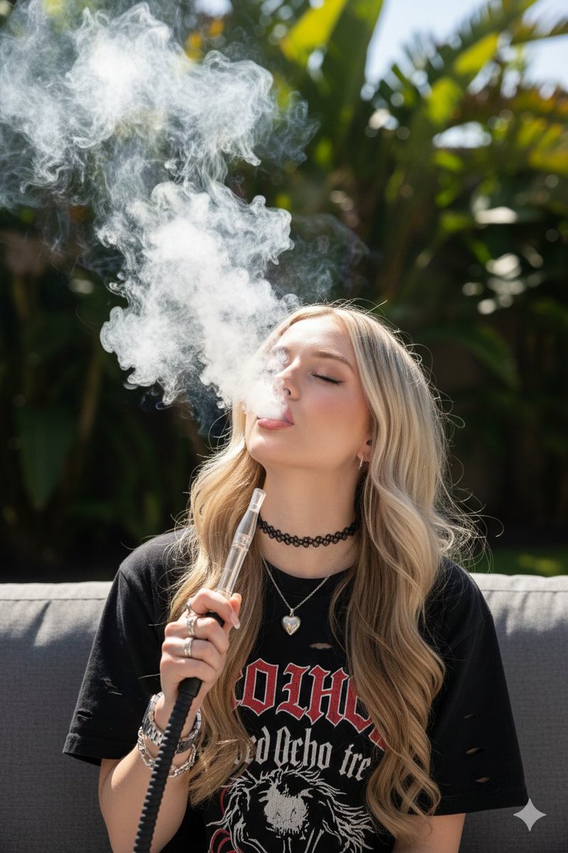 Candid Hookah Lounge Lifestyle Photo AI image template preview