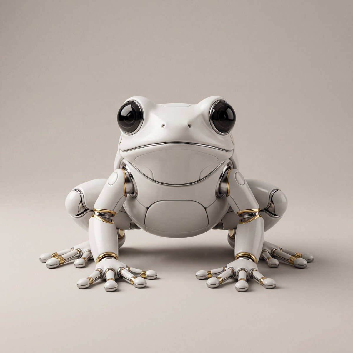Hyper-Realistic Robotic Frog Design AI image template preview