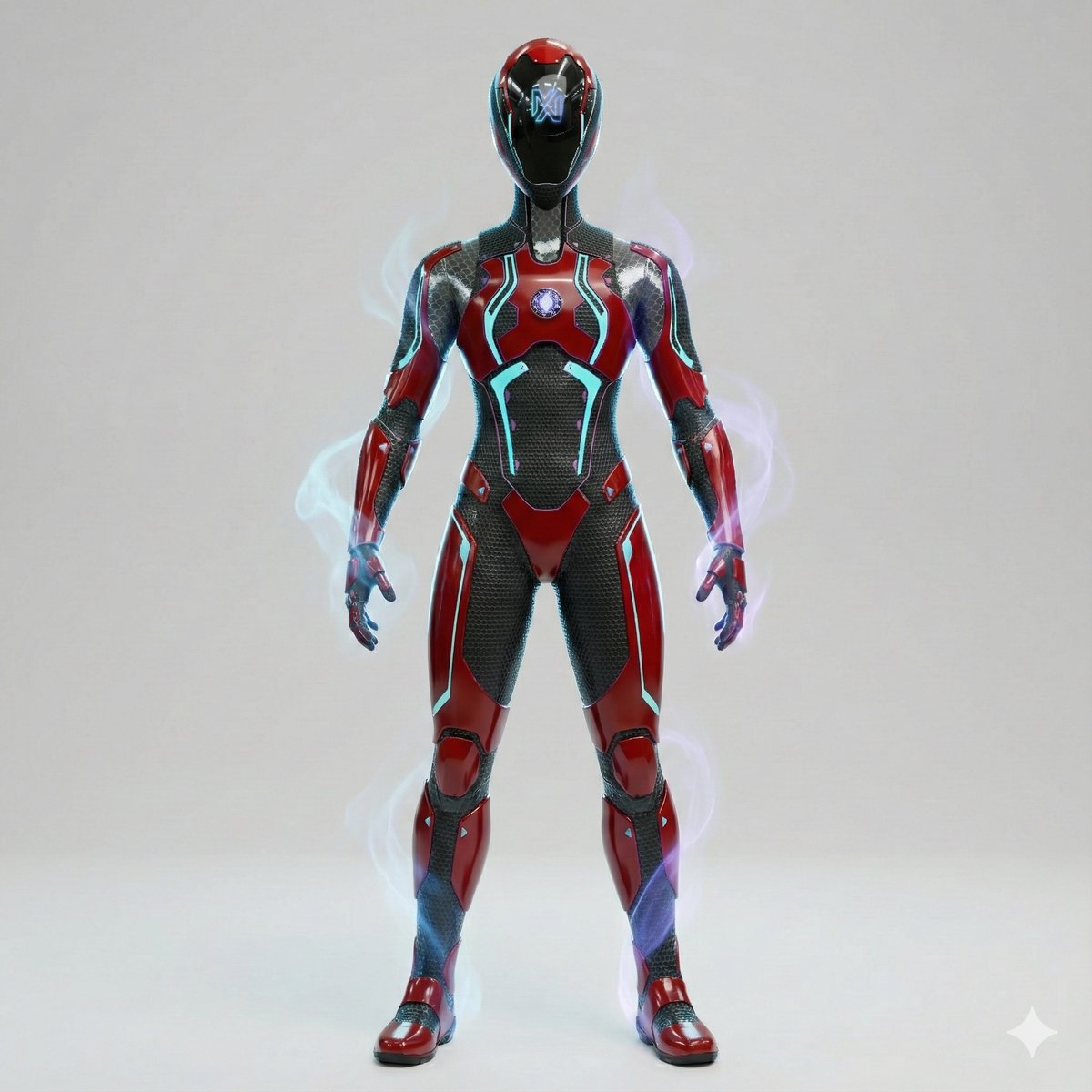 3D Cinematic Character Render with Adaptive Magic Aura AI image template preview
