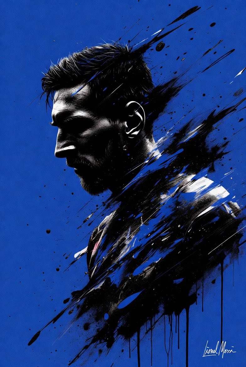 Stylized Portrait with Paint Splashes AI image template preview
