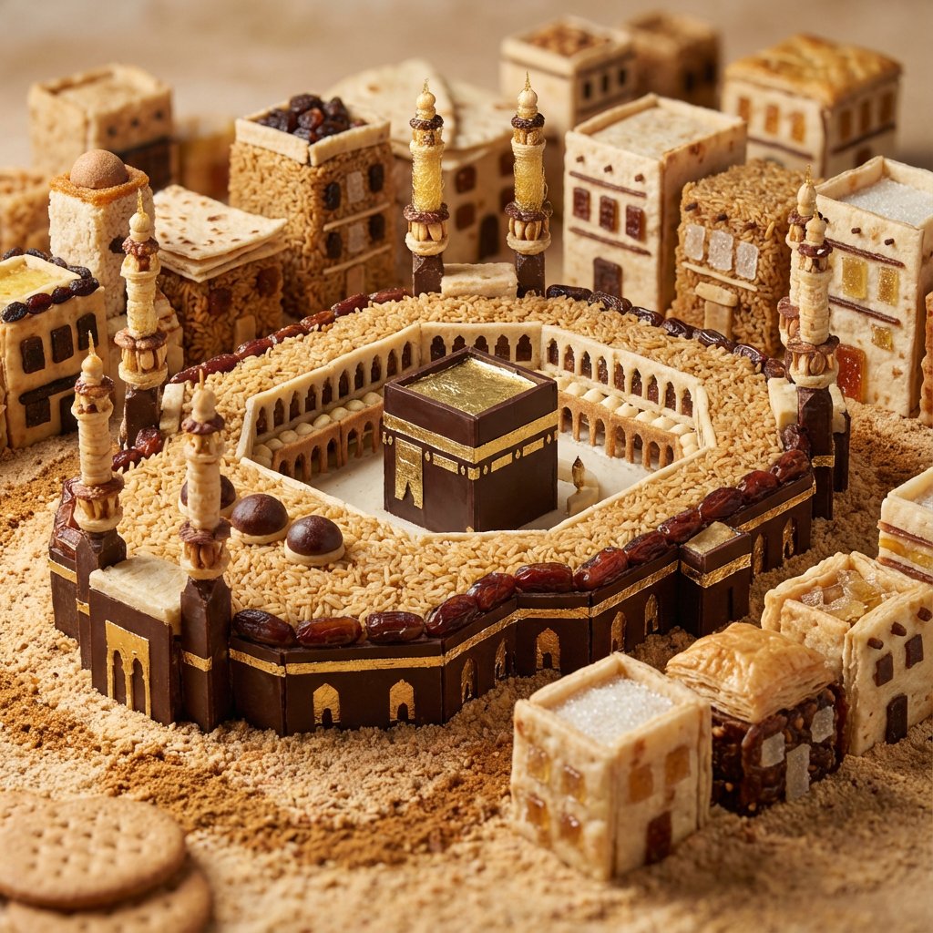 Edible Cityscape Diorama (Double Inference) AI image template preview