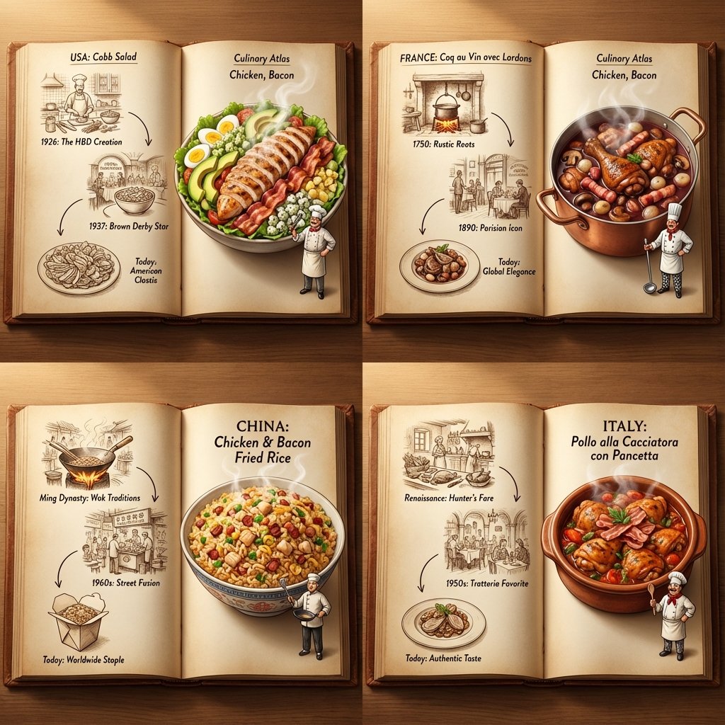 Culinary Atlas Grid: 3D Pop-up Recipe Dioramas AI image template preview