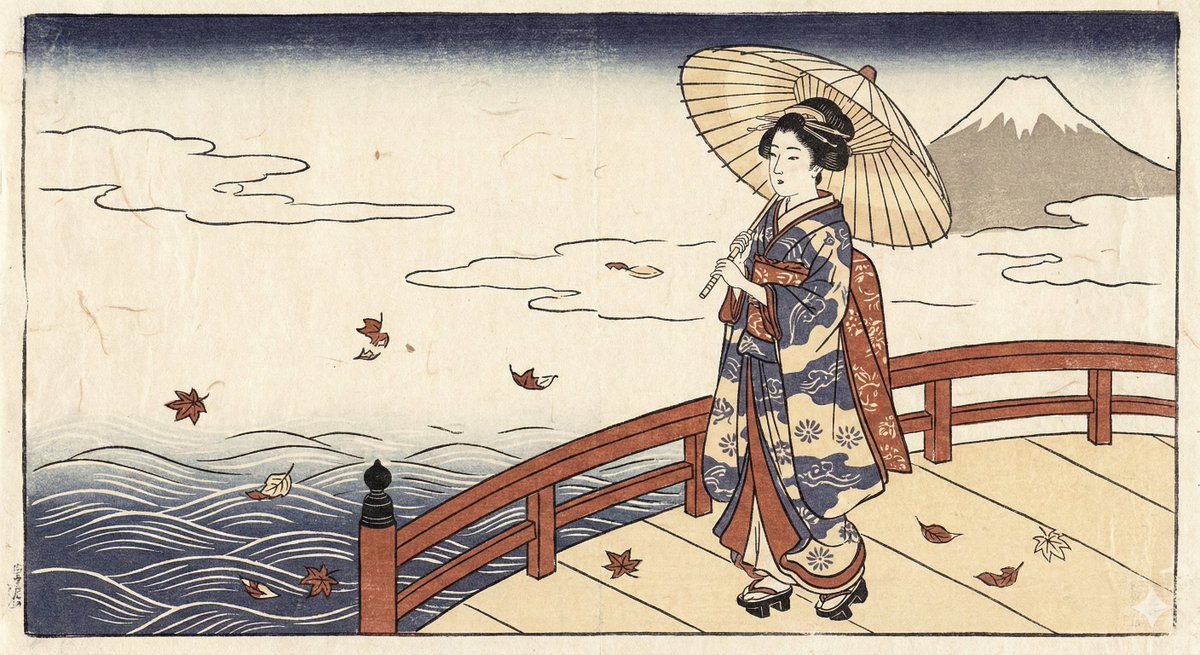 Japanese Folk Art Prompt AI image template preview