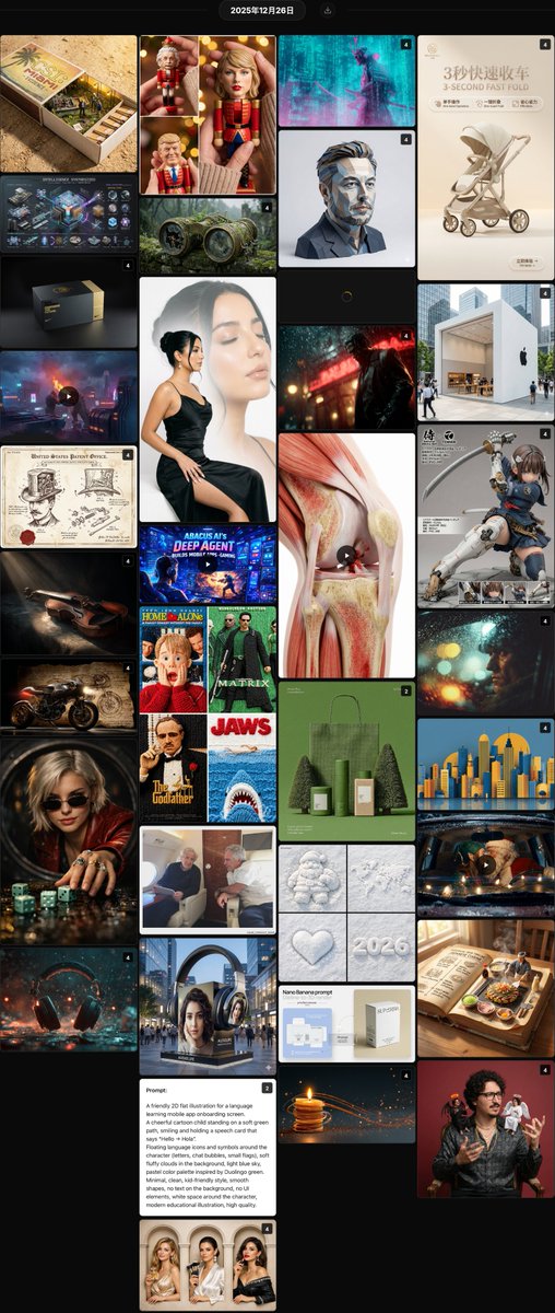 Nano Banana Pro Hot Prompts Compilation (24 Hours) AI image template preview