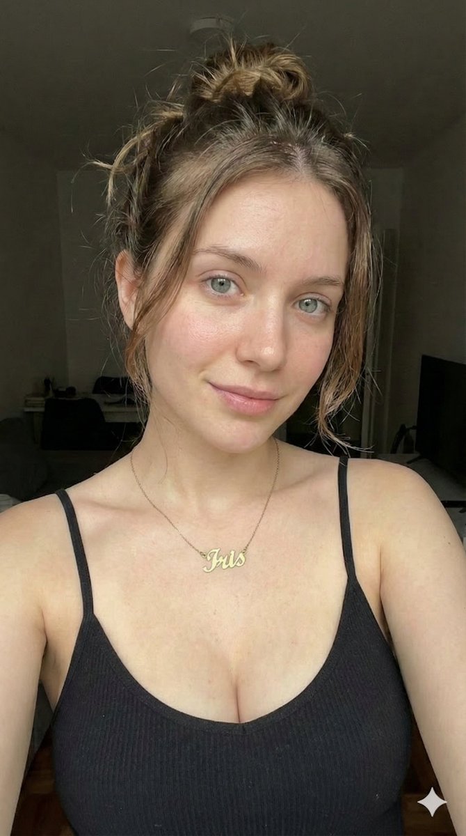 Low-Key Close-up Portrait with Nameplate Necklace AI image template preview