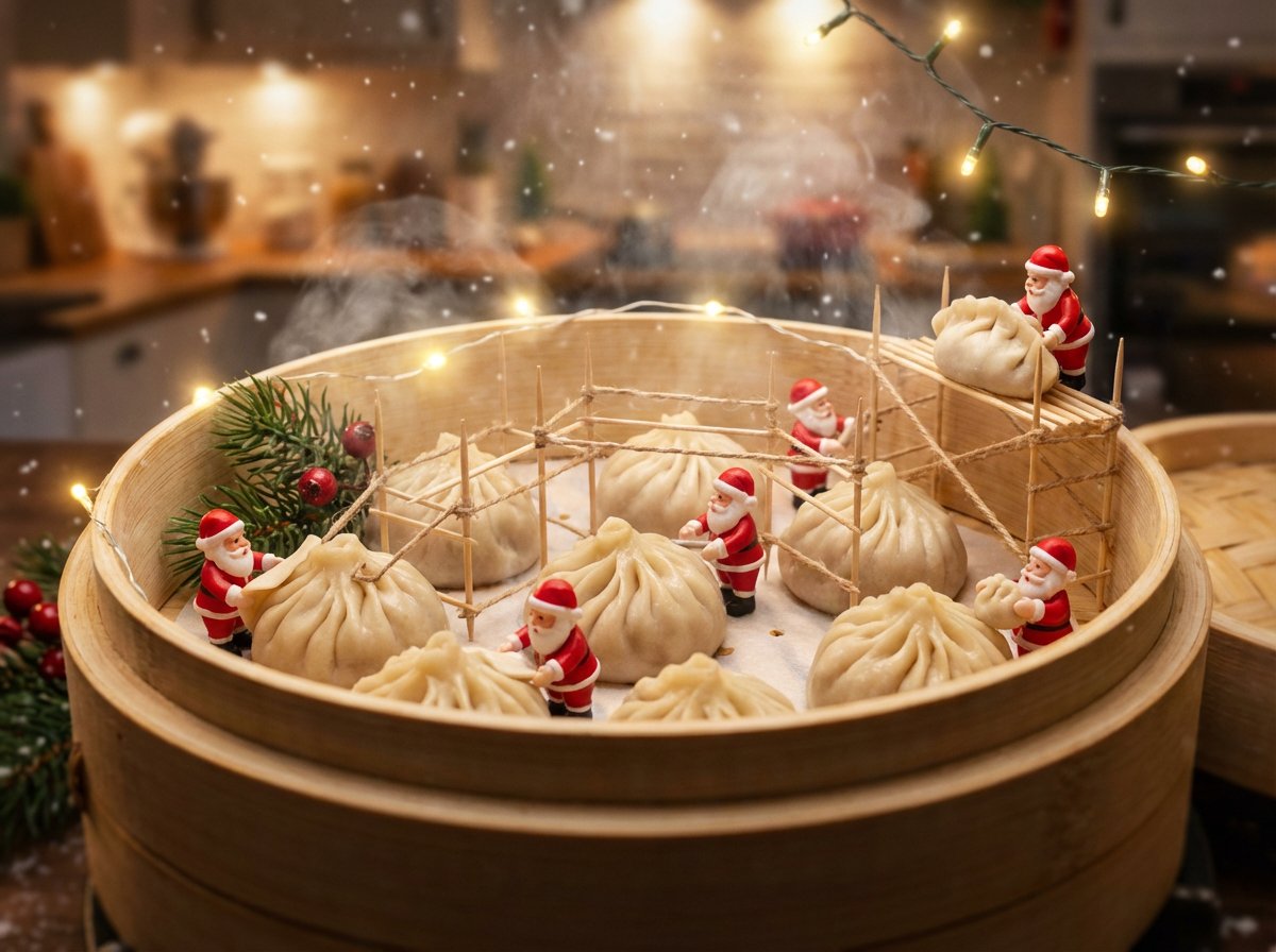 Christmas Miniature Food Diorama Prompt (Croissant Workshop) example 3