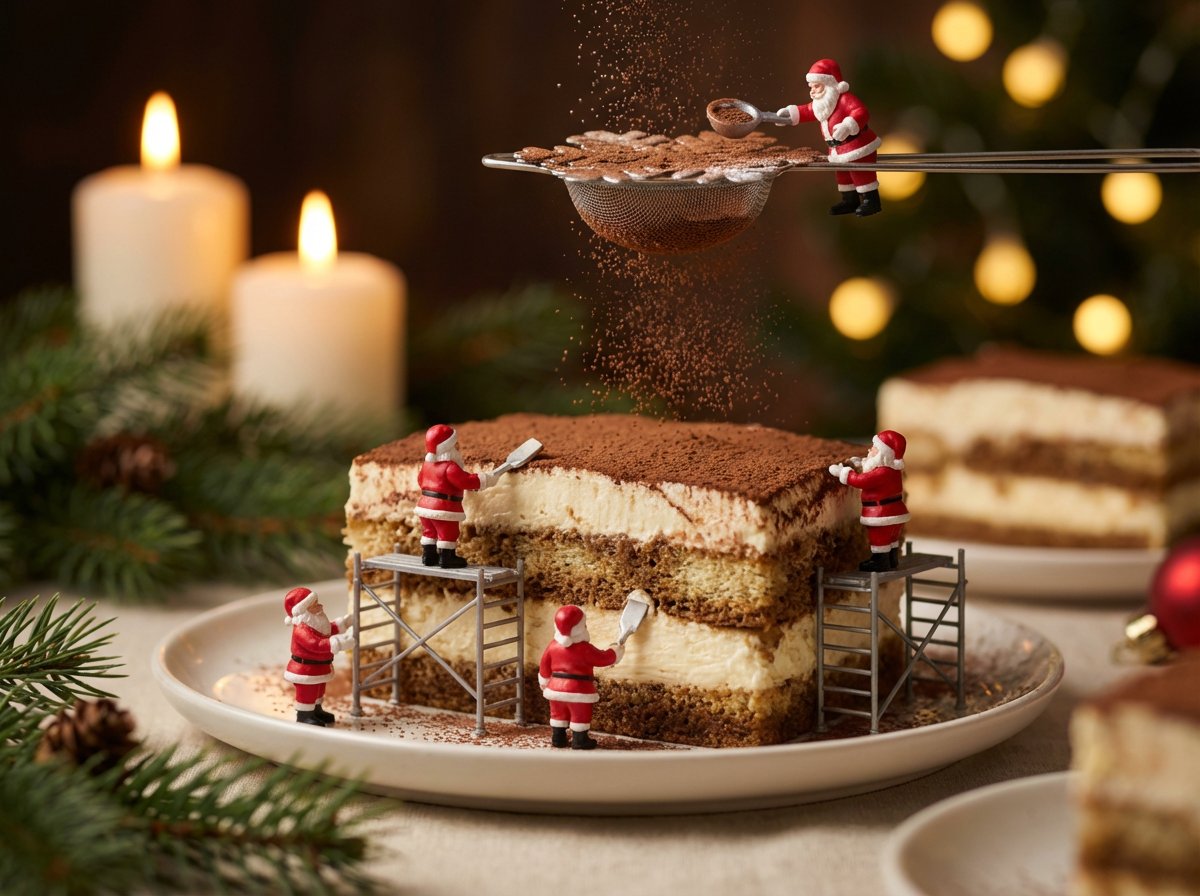 Christmas Miniature Food Diorama Prompt (Croissant Workshop) example 4