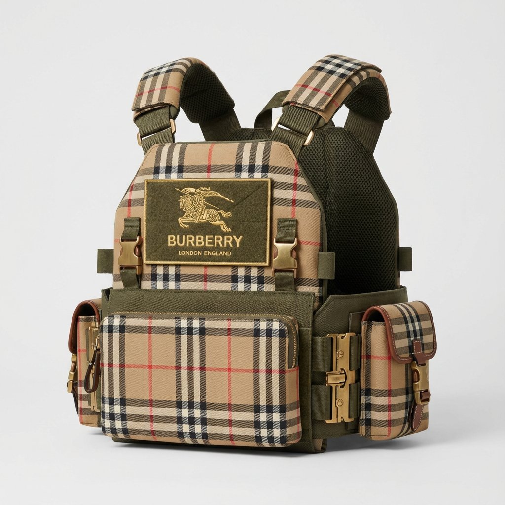 Burberry Battle Vest AI image template preview