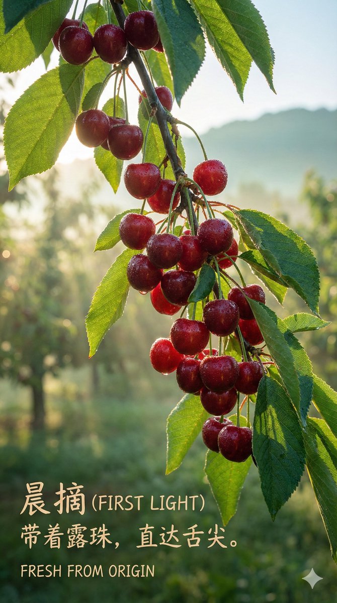 Luxury Cherry Product Photography Prompt (Black Diamond) AI image template preview