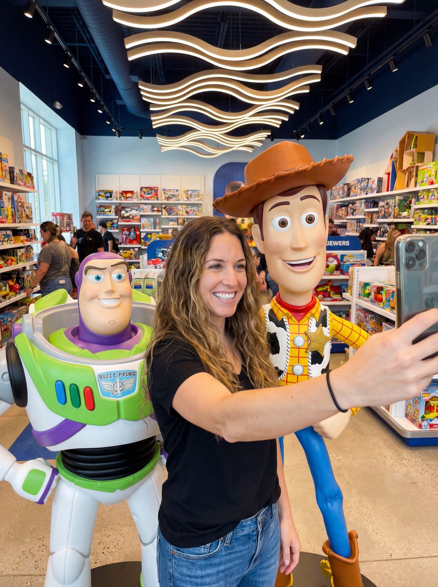 Toy Story Selfie with Identity Lock Prompt AI image template preview