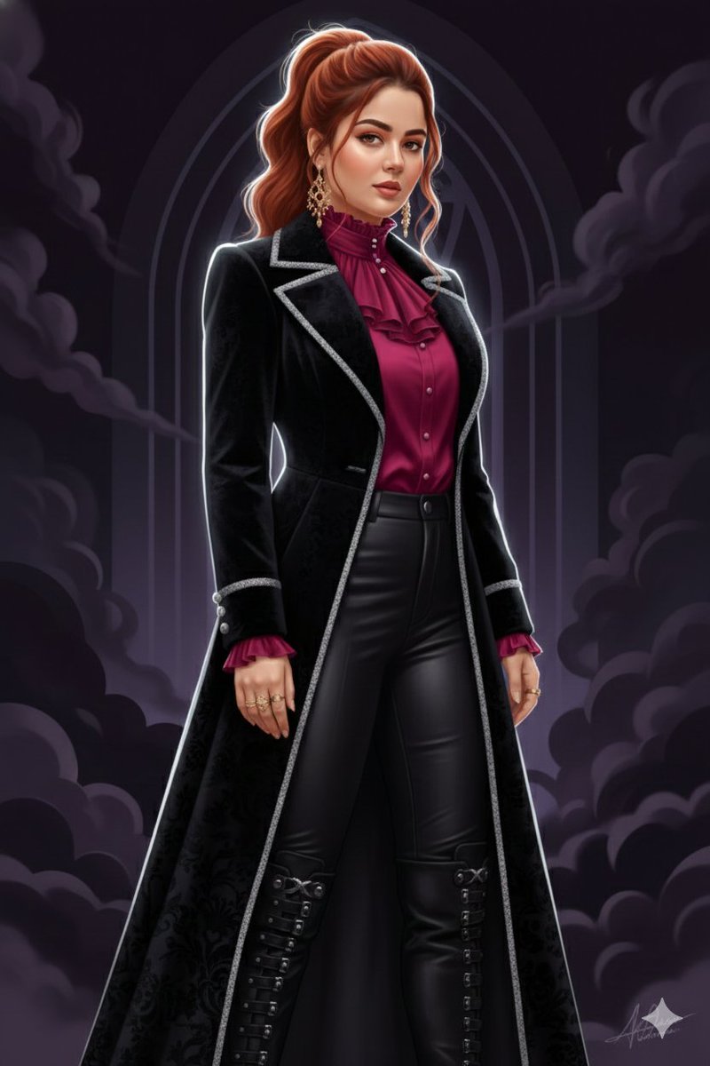Dark Gothic Cinematic Illustration from Reference AI image template preview