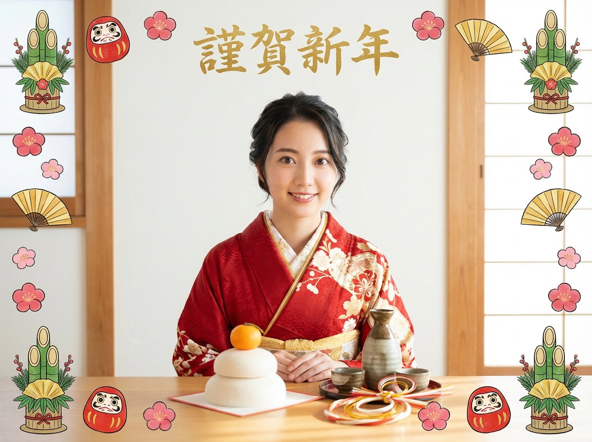New Year's Portrait Photo Prompt for Nano Banana Pro example 1