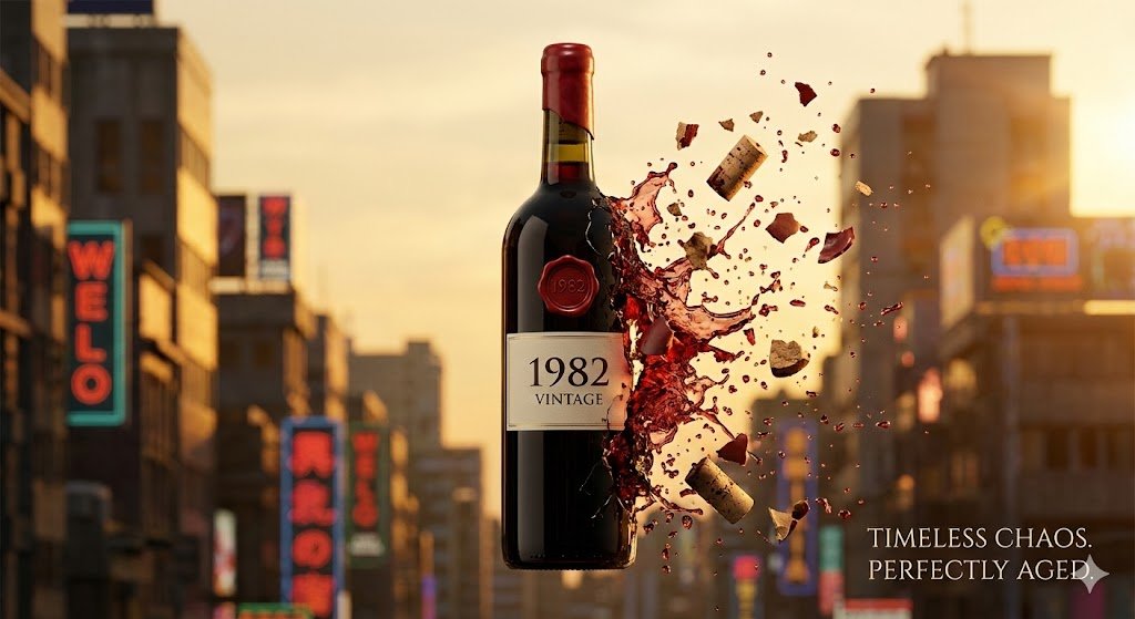 Advertising Visual Prompt: Wine Bottle Product Shot AI image template preview
