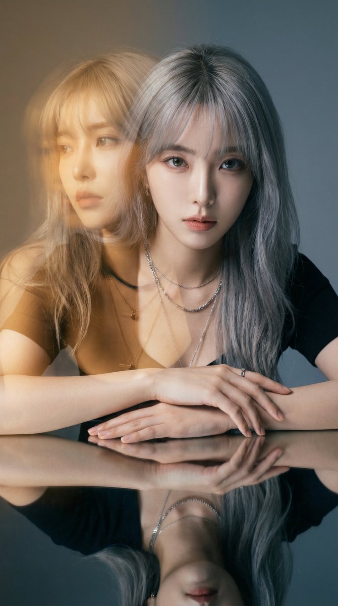 High-Fashion Double Exposure Portrait with Reflection AI image template preview