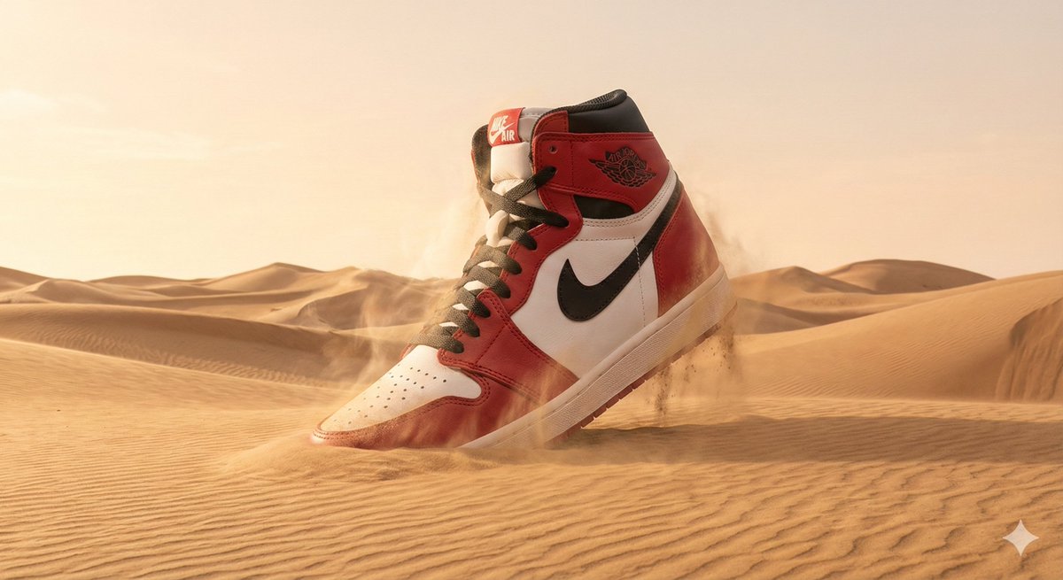 Desert Mirage Product Photography AI image template preview
