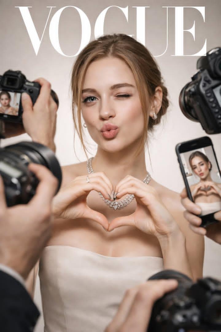 Vogue Cover Paparazzi Portrait AI image template preview