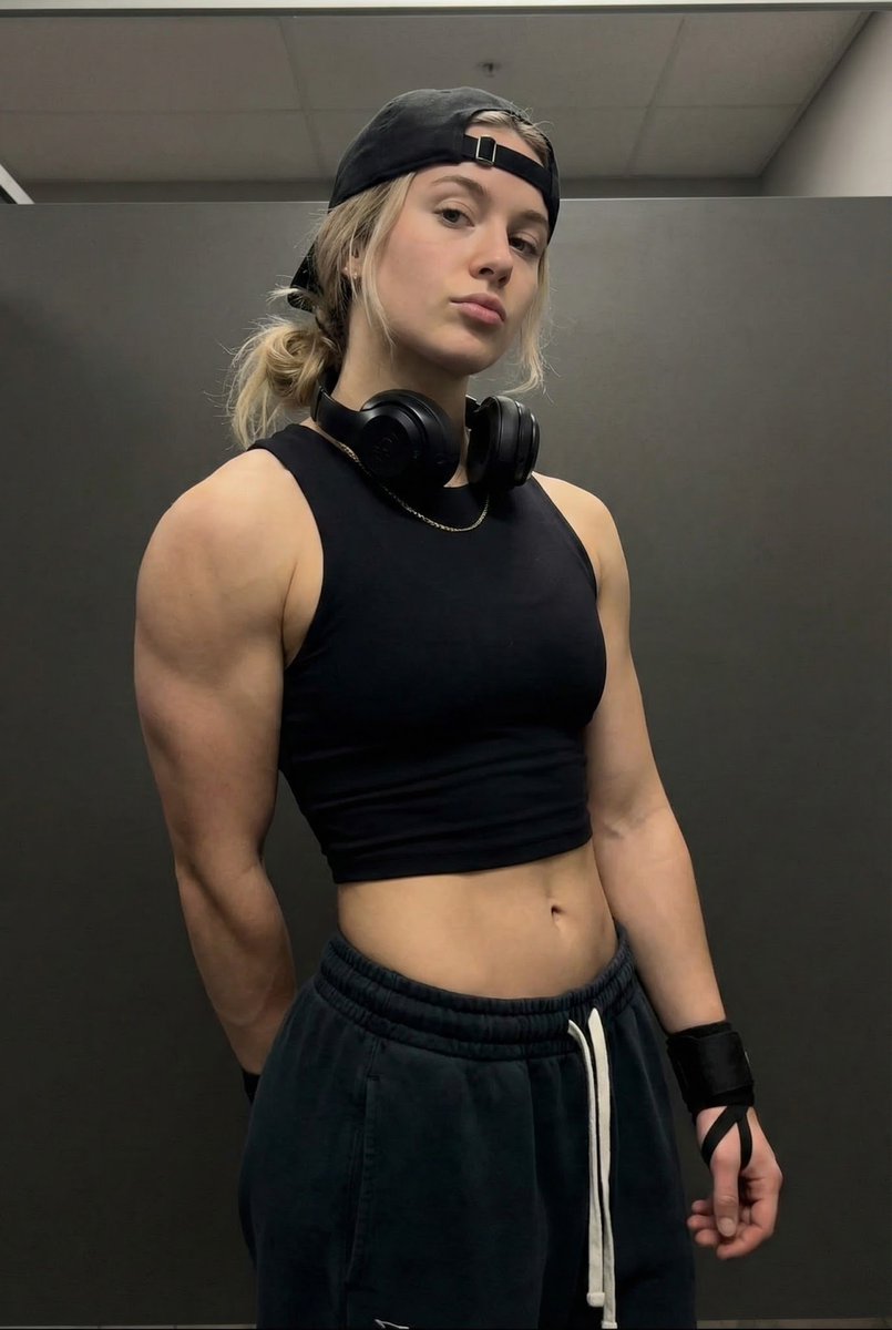 Athletic Woman in Gym Streetwear Portrait AI image template preview