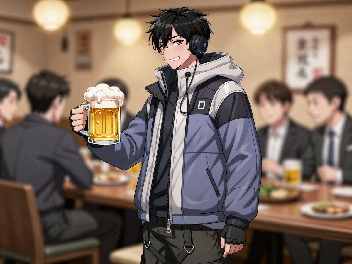 Image generation prompt for a year-end party scene AI image template preview
