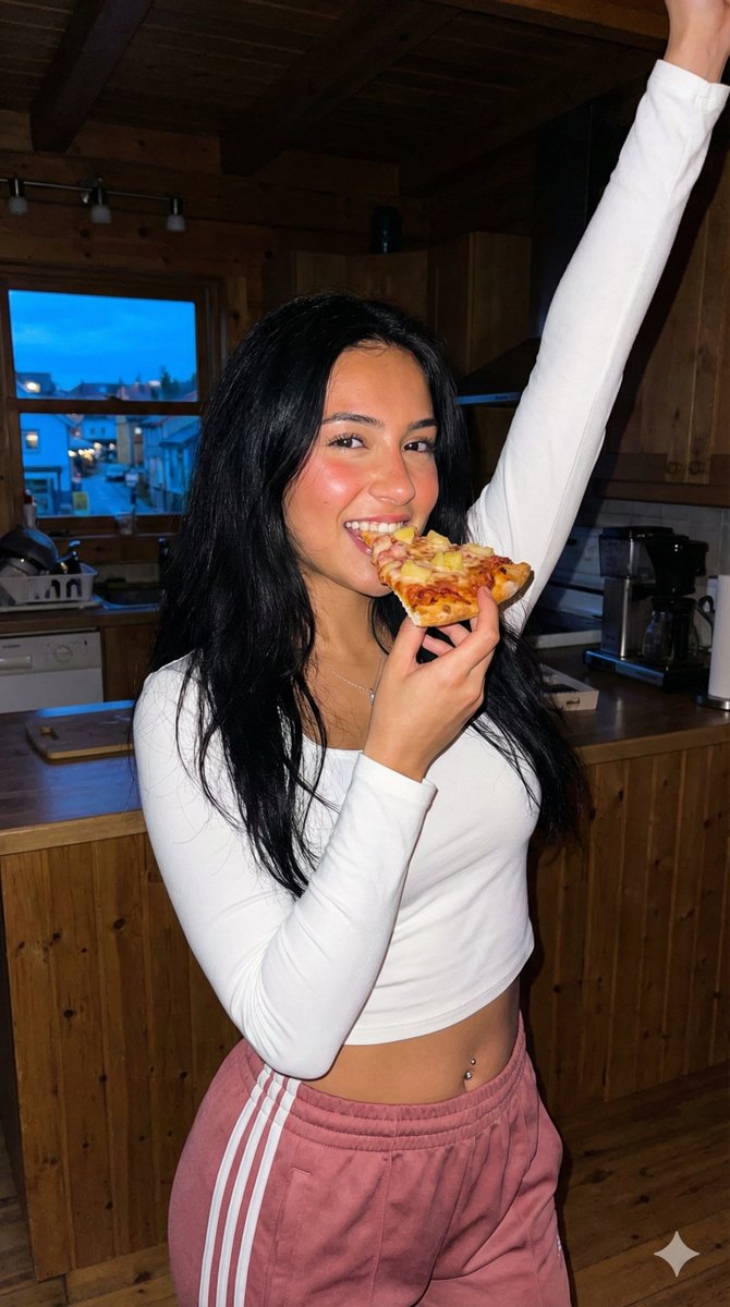 Candid Lifestyle Shot with Direct Flash Photography AI image template preview