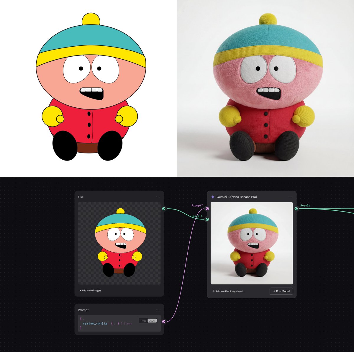 System Prompt for 2D to 3D Plush Conversion AI image template preview