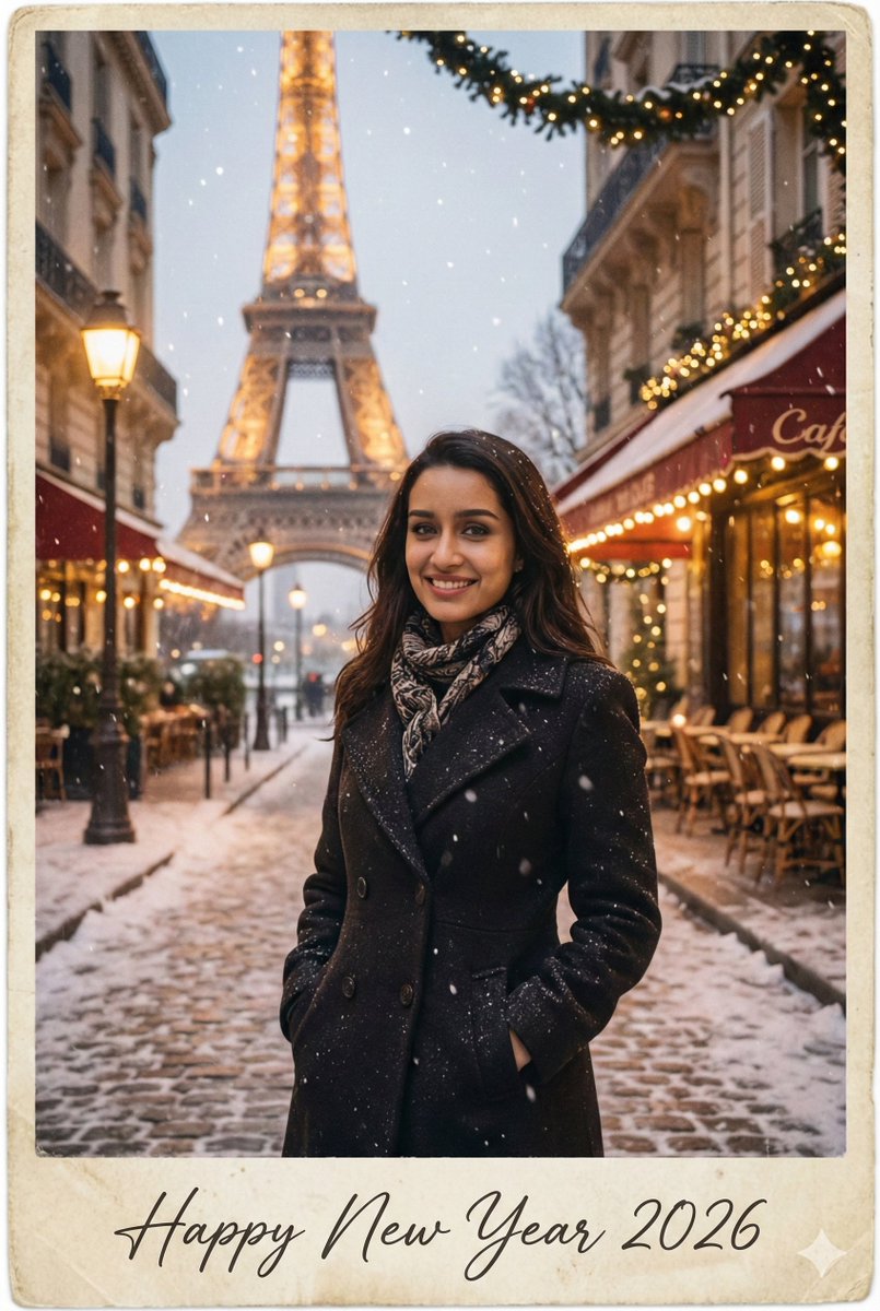 New Year 2026 Postcard and Studio Portrait Prompts AI image template preview