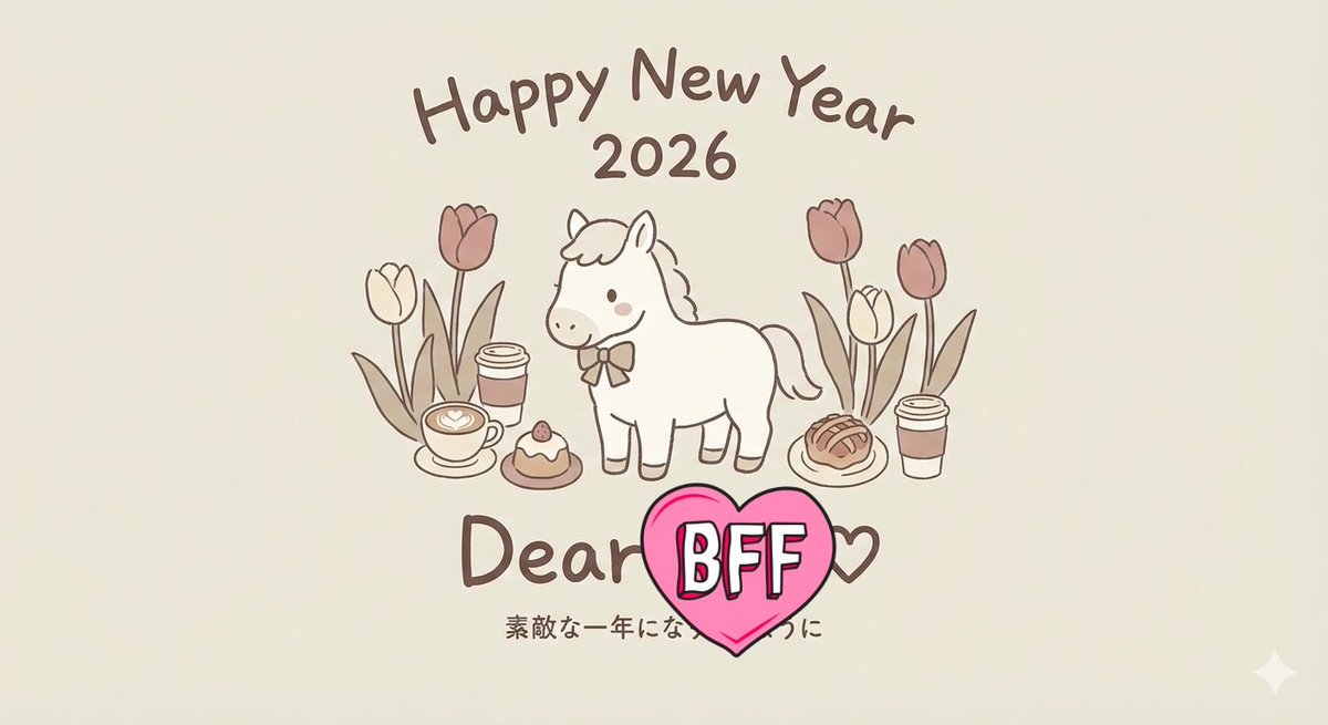 New Year's Greeting Illustration Prompt with Name AI image template preview