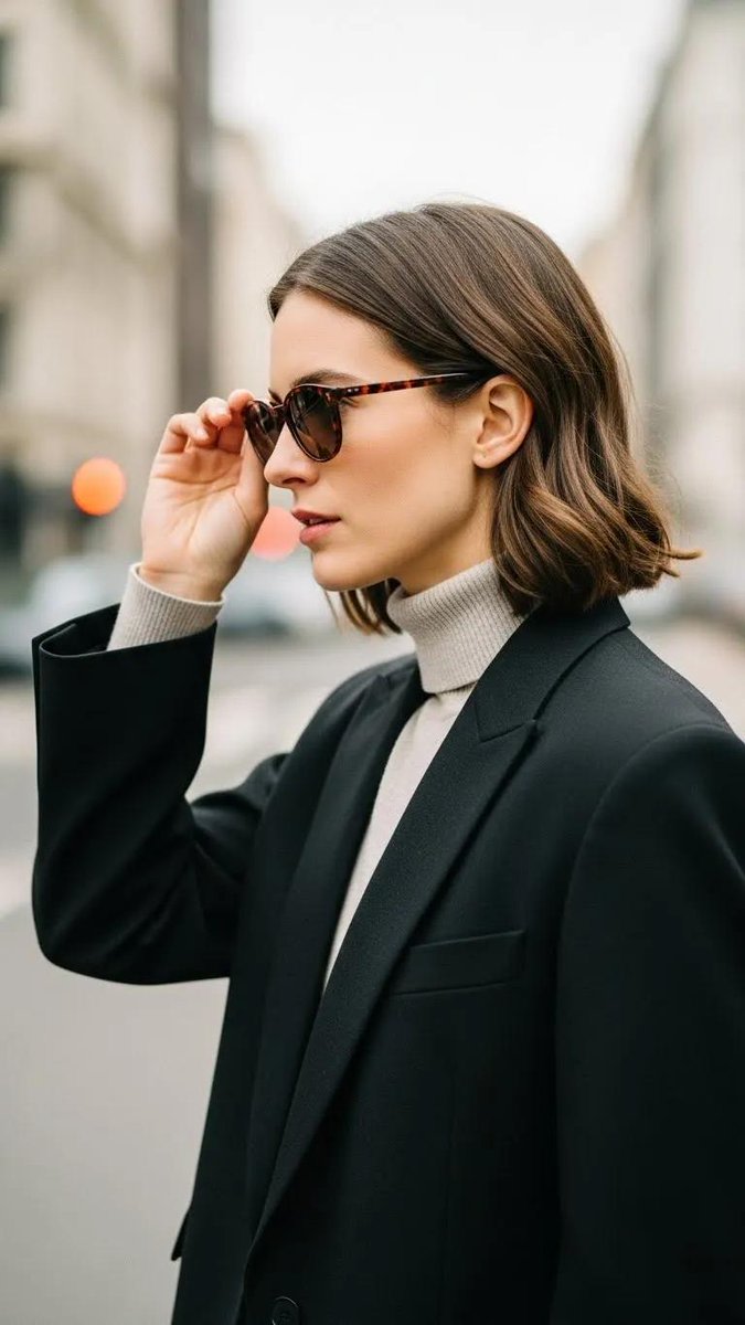 Minimalist Urban Fashion Editorial Side Profile AI image template preview