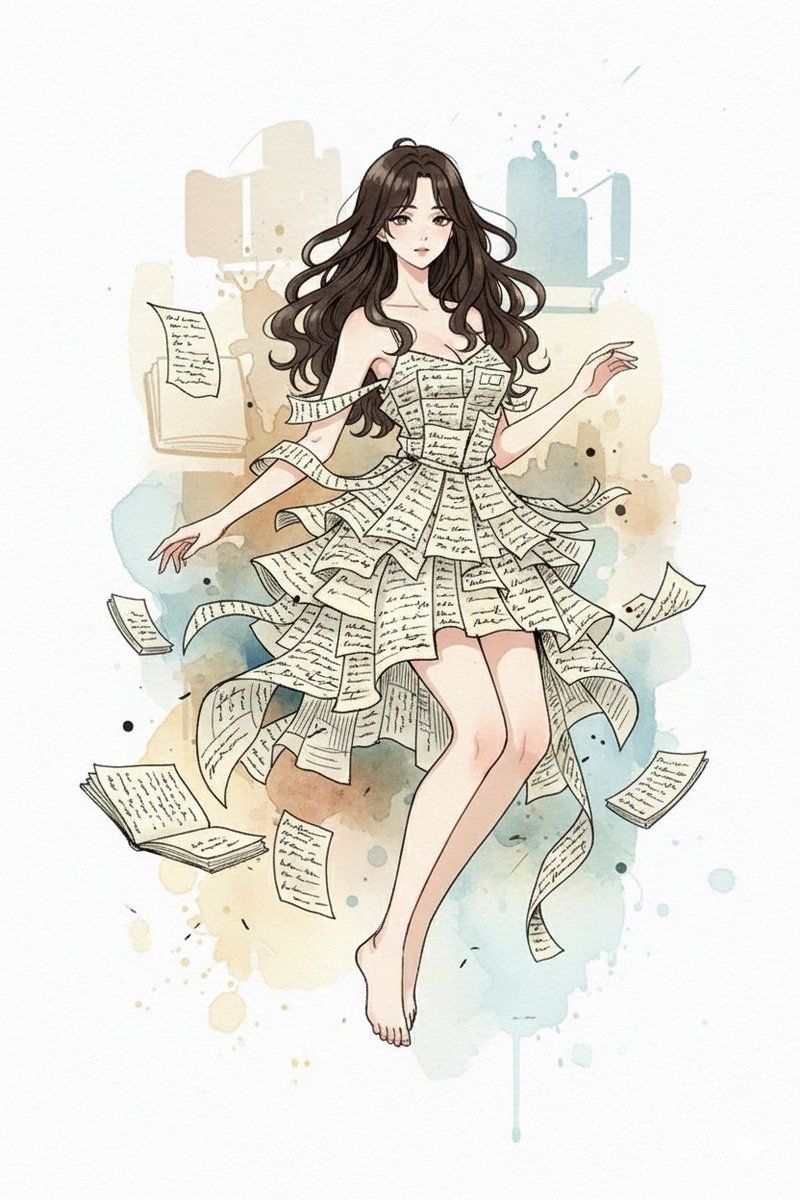 Hand-drawn mixed-media illustration prompt for Gemini Nano Banana Pro AI image template preview