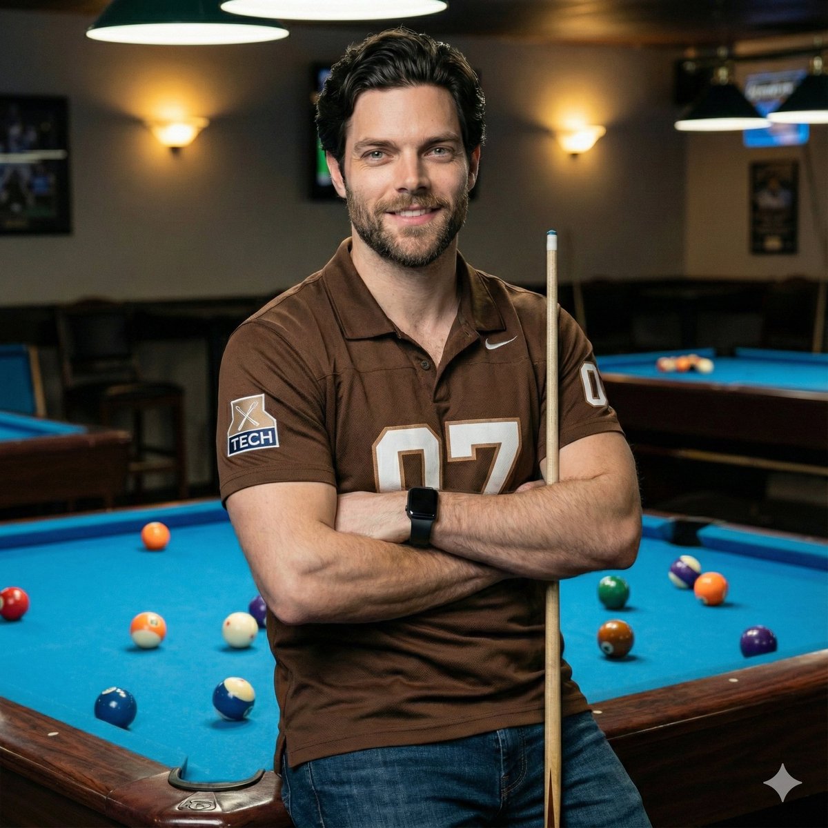 Ultra-Realistic Billiards Player Portrait example 2