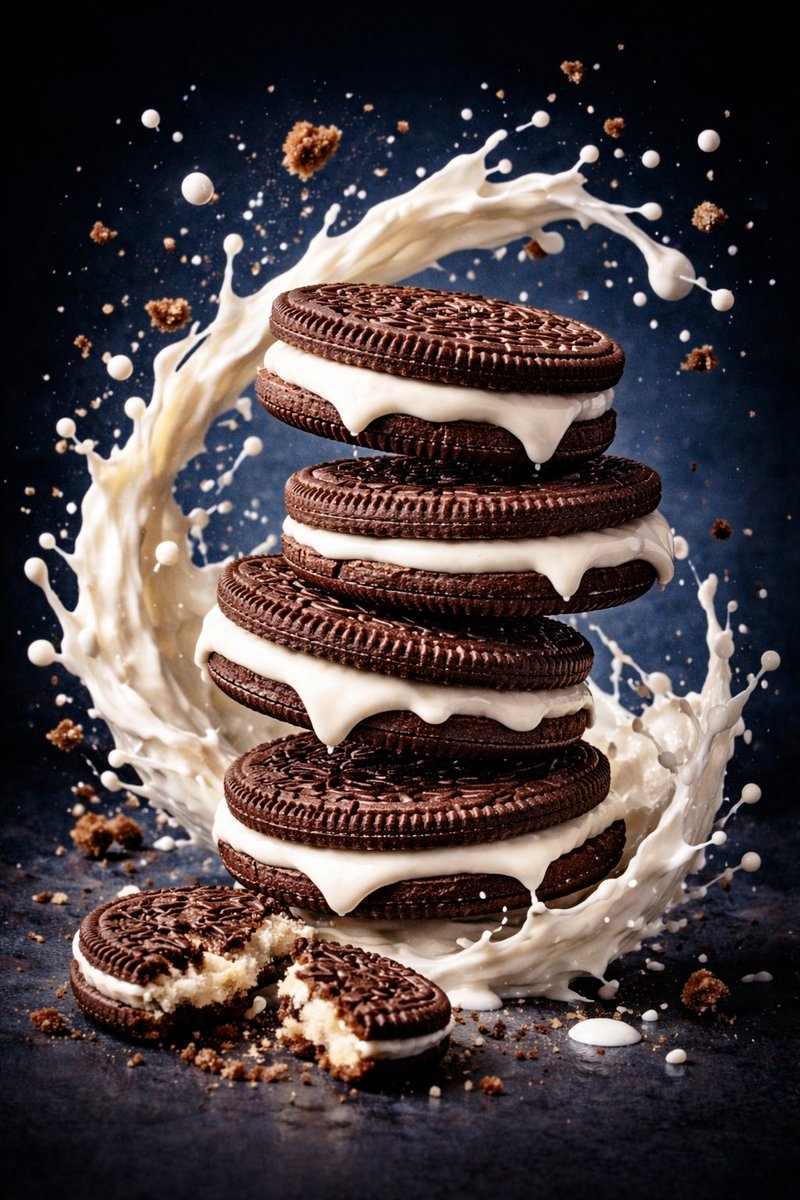 Ultra-Realistic Commercial Food Photography Prompt (Biscuits) AI image template preview