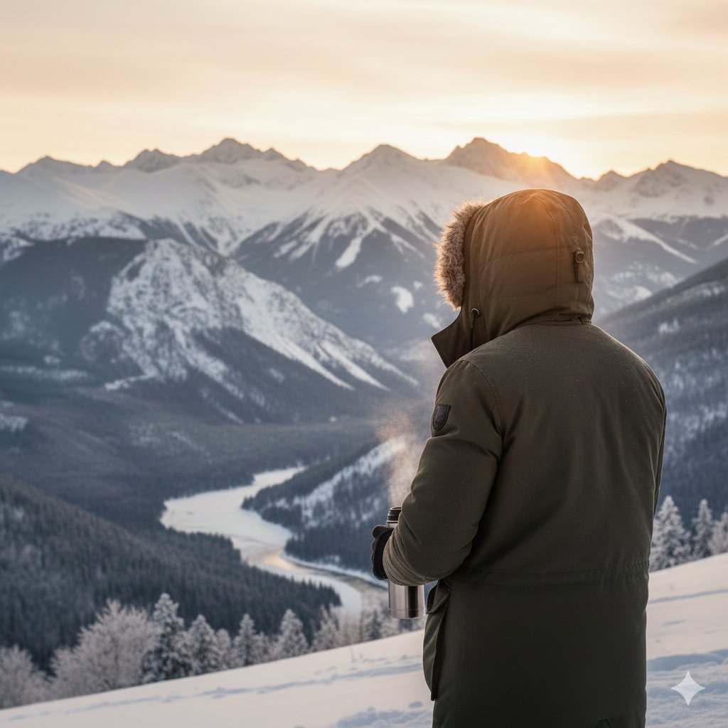 Golden Hour Winter Portrait Prompt for Gemini Nano Banana 3.0 AI image template preview