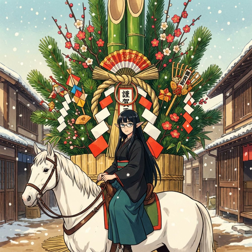 New Year's Postcard Prompt for Nano Banana Pro AI image template preview