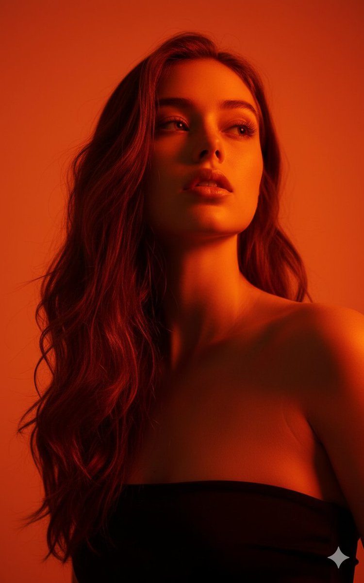 Editorial Portrait with Identity Lock and Dramatic Lighting AI image template preview