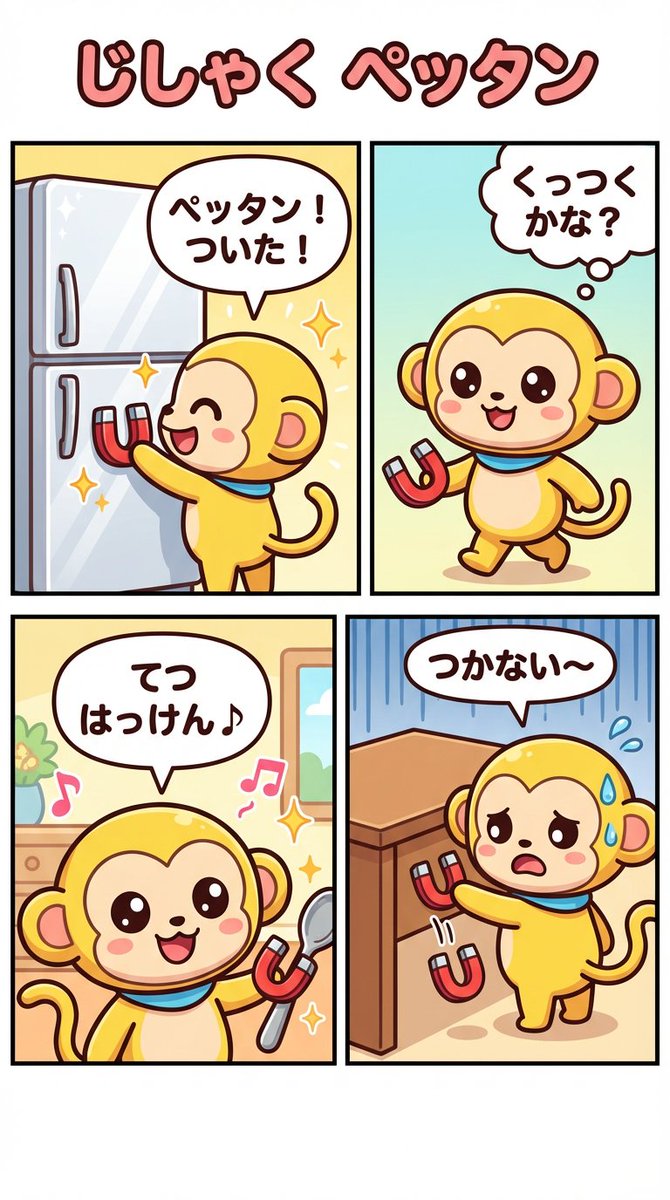 Nano-kun's Daily Life: Magnet Comic Strip Prompt AI image template preview