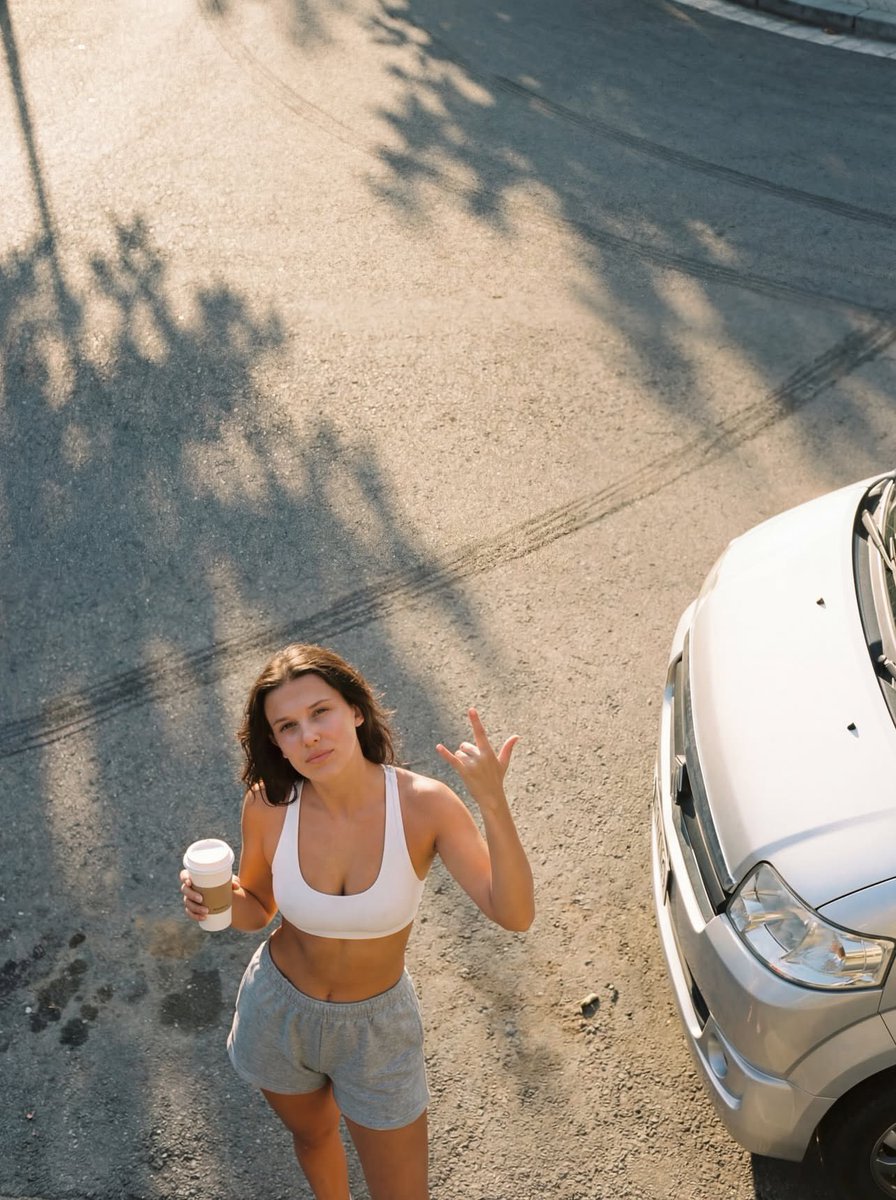 Urban Summer Portrait with High-Angle Shot example 3