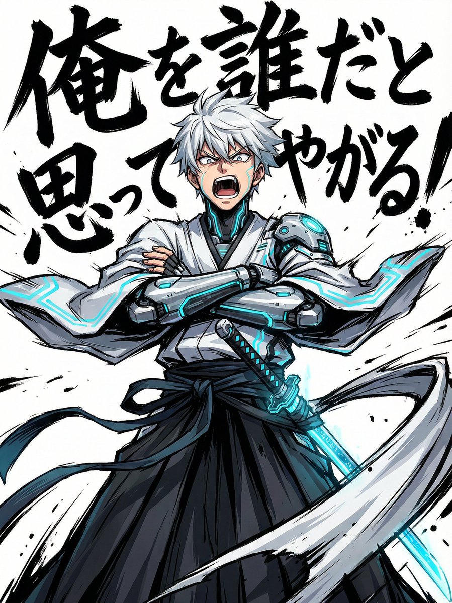 Gurren Lagann Style 'Gaina-Dachi' Anime Stance Prompt AI image template preview