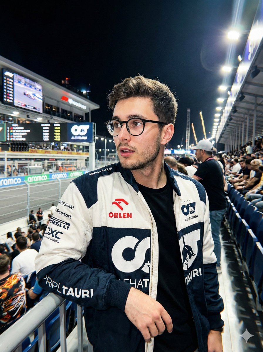 Hyper-Realistic Candid Night Race Photo with iPhone Flash Aesthetic AI image template preview