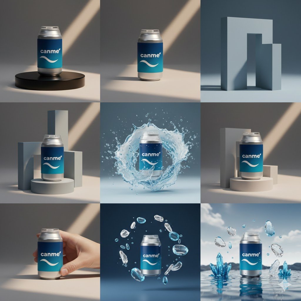 3x3 Grid Commercial Marketing Campaign Prompt AI image template preview