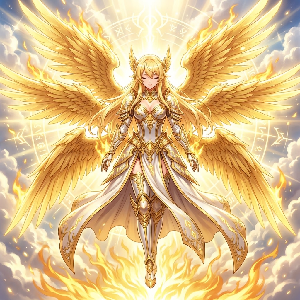 Transforming into a Seraphim (Cherub) AI image template preview