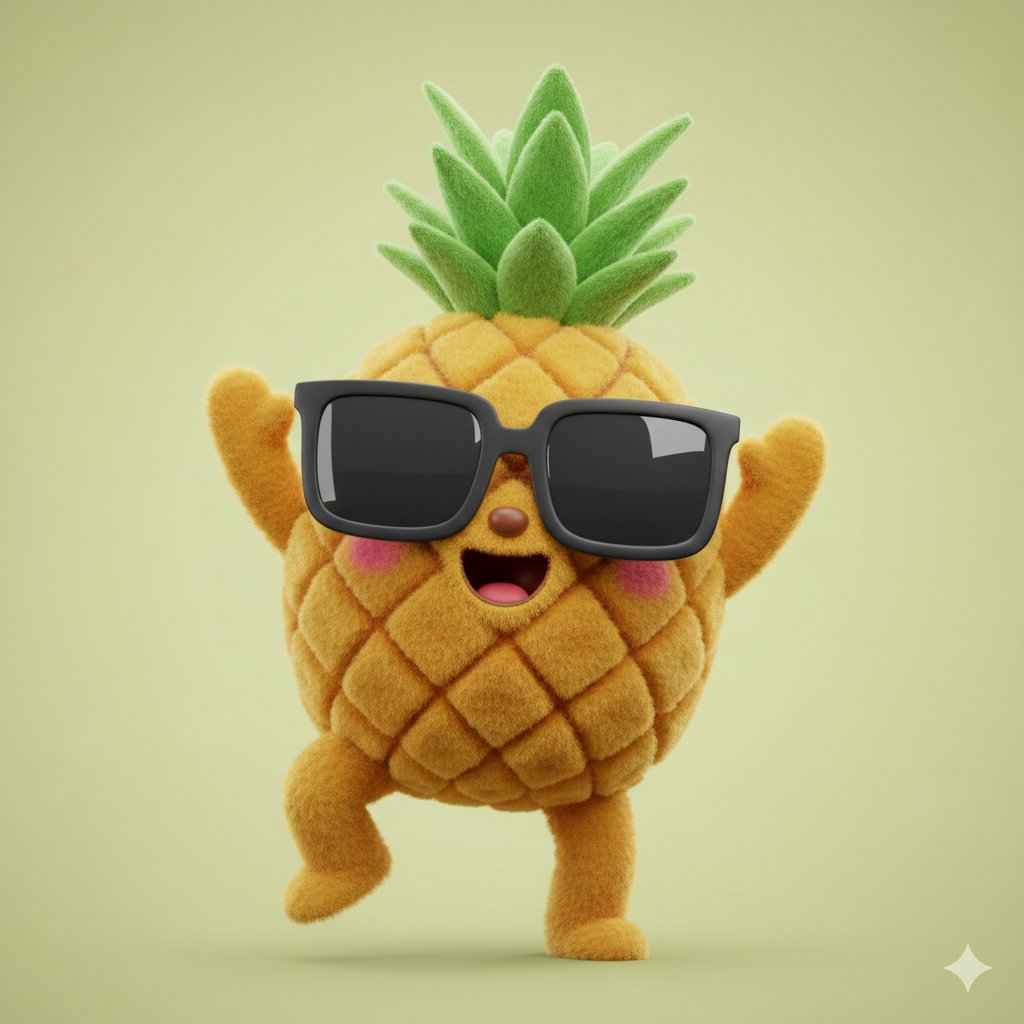 3D Plush Fruit Character Template AI image template preview