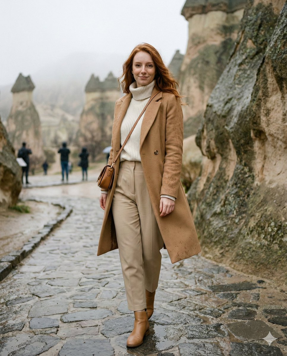 Winter Travel Influencer Editorial Prompt (Cappadocia) AI image template preview