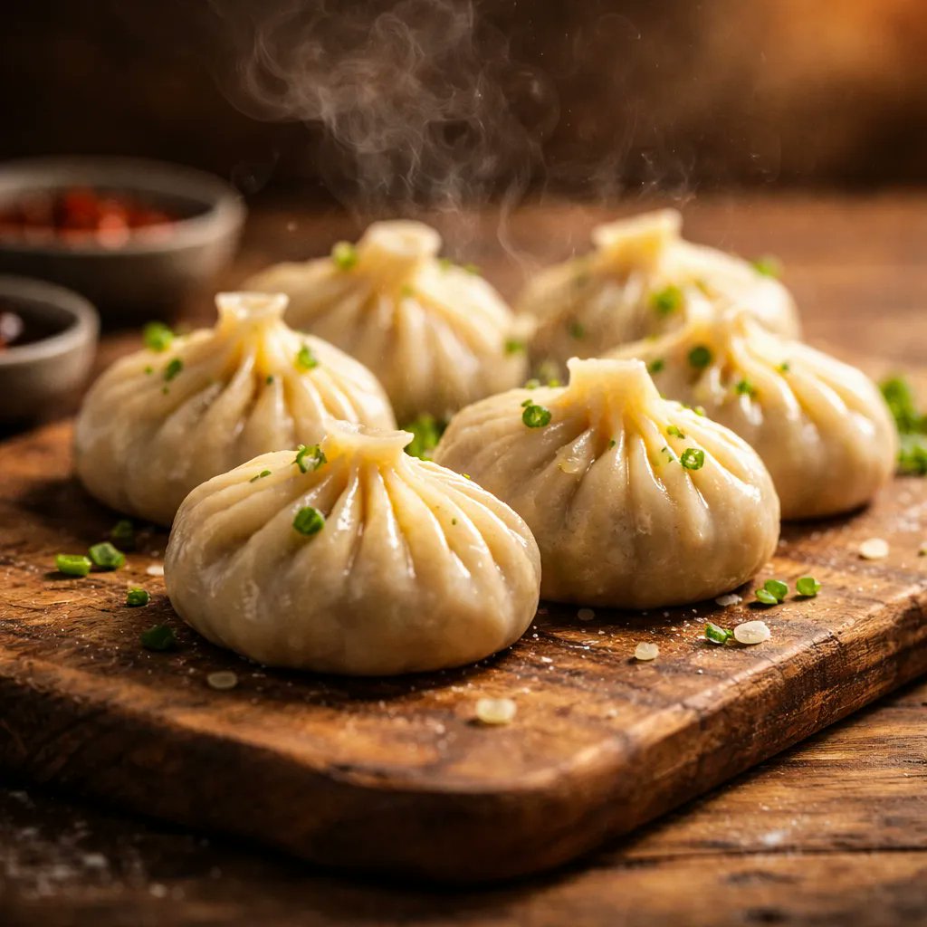 Cinematic Food Photography of Deconstructed Dumplings AI image template preview