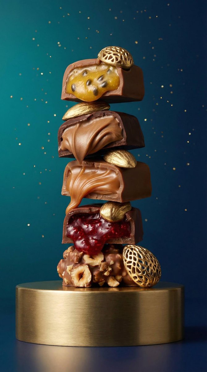 High-Detail Praline Food Photography AI image template preview