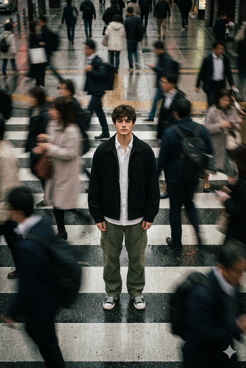 Cinematic Street Photography with Motion Blur AI image template preview