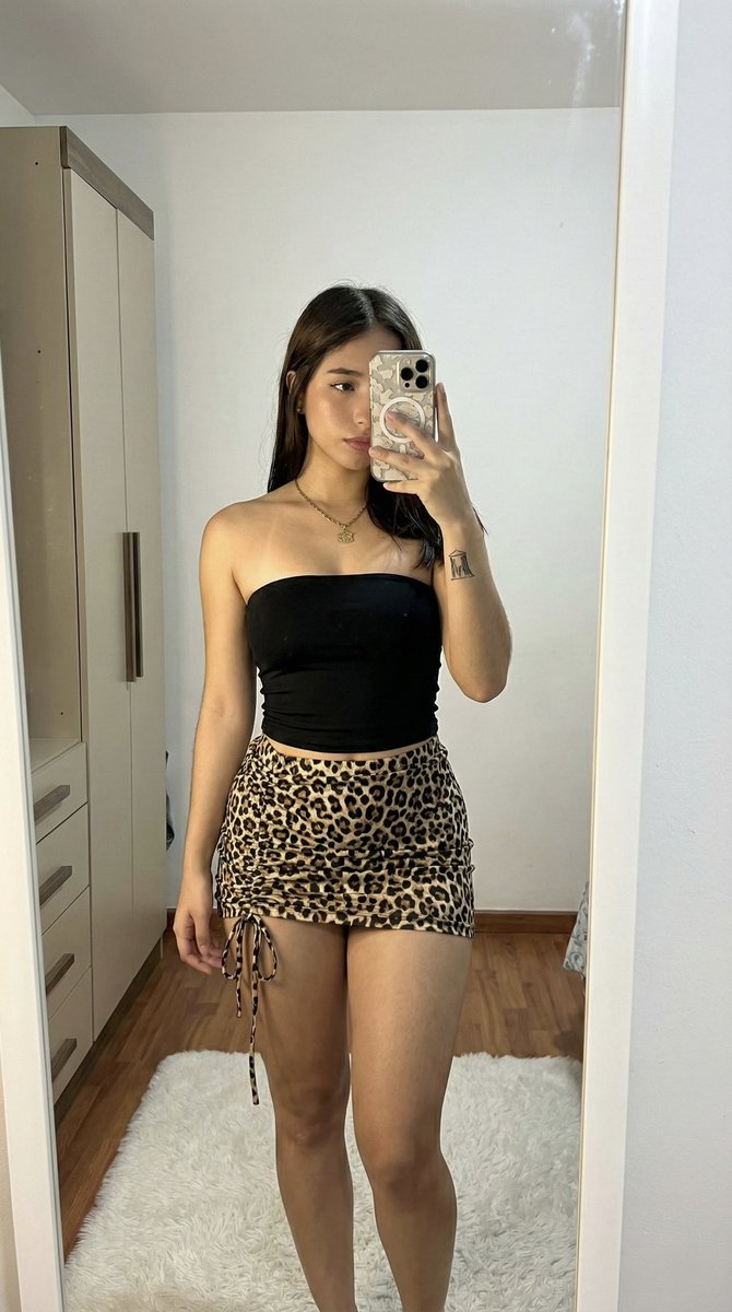 Raw High-Contrast Mirror Selfie (iPhone Ultra-Wide) AI image template preview