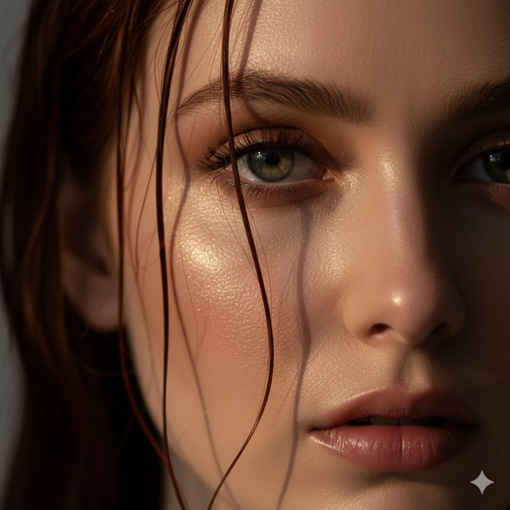 Extreme Close-Up Portrait Prompt (Focus on Texture) AI image template preview
