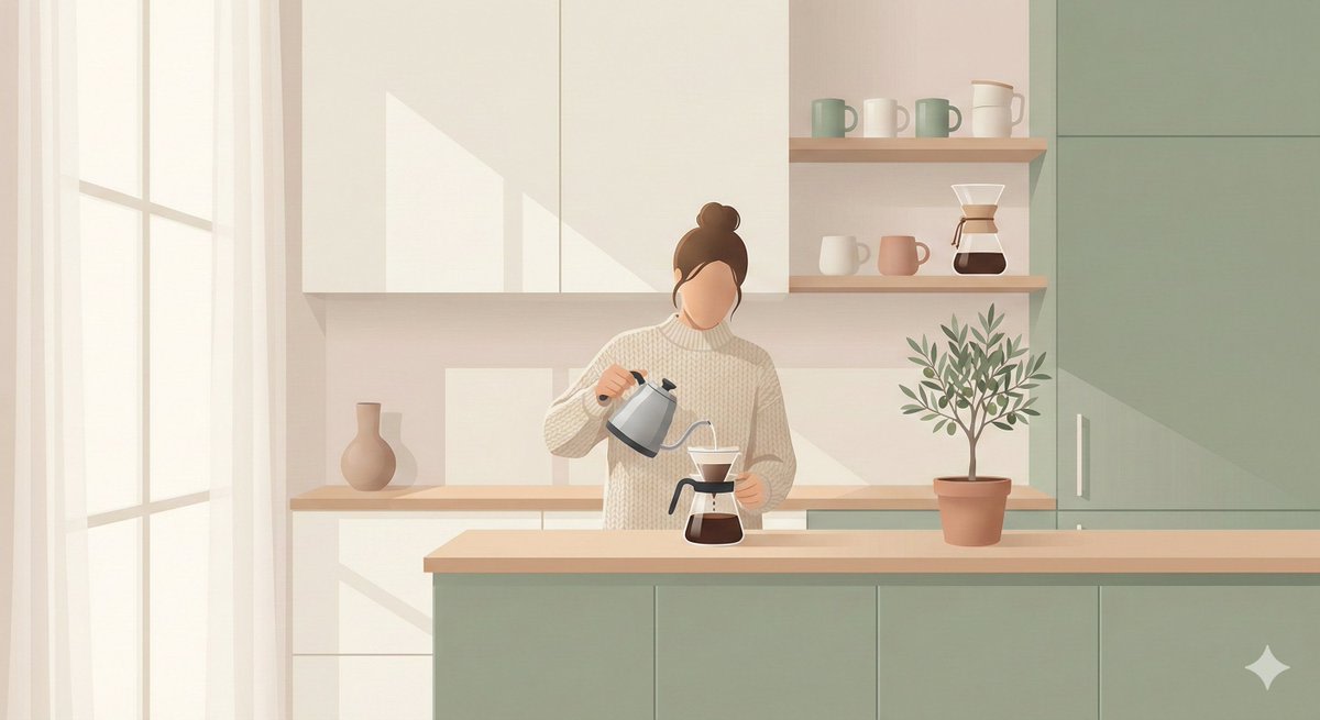 Minimalist Scandinavian Illustration Prompt AI image template preview