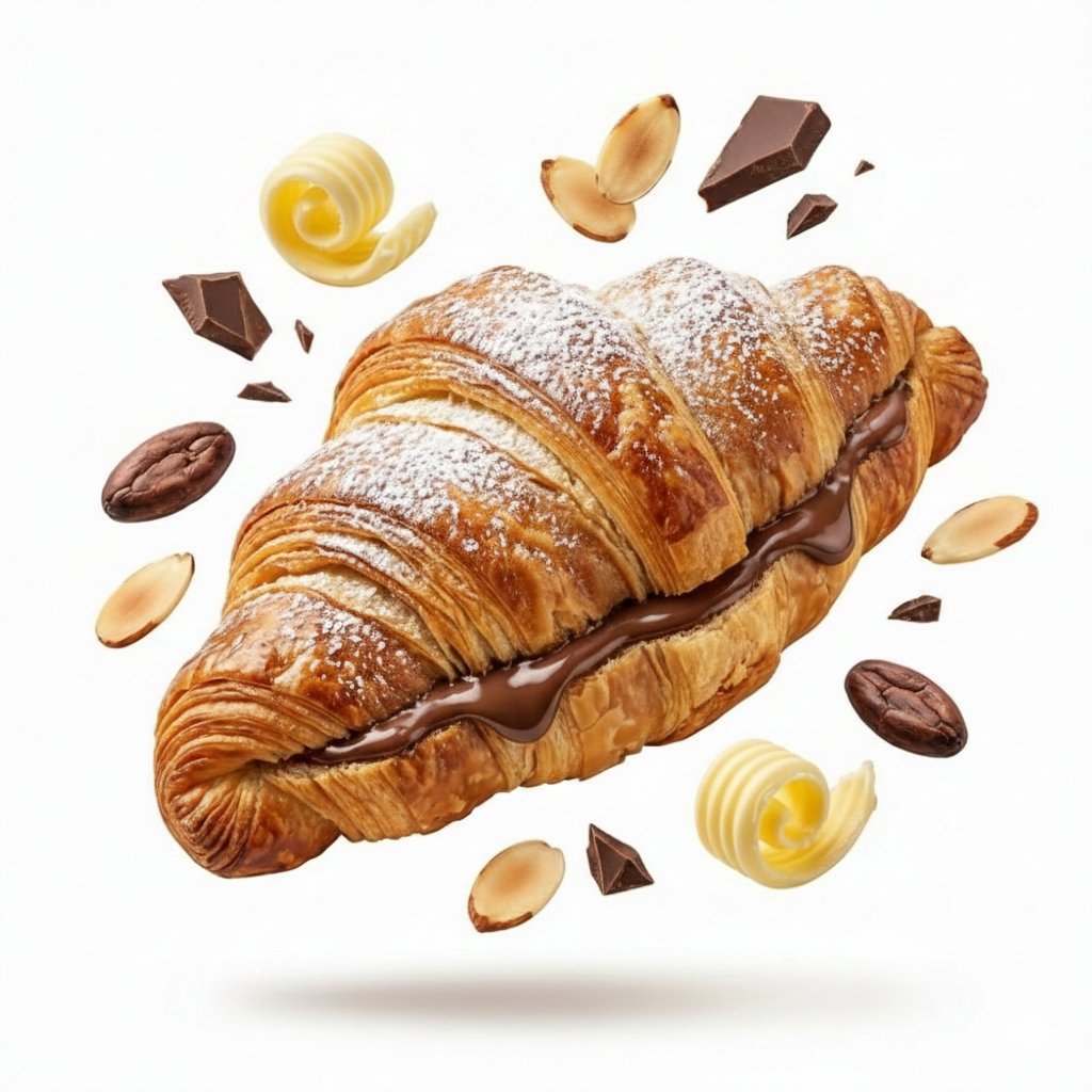 Minimalist Exploded View Commercial Food Photography AI image template preview